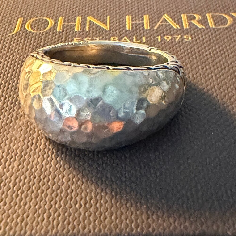 John Hardy Palu Hammered Dome Ring 925 Sterling Size 7 - Picture 5 of 8